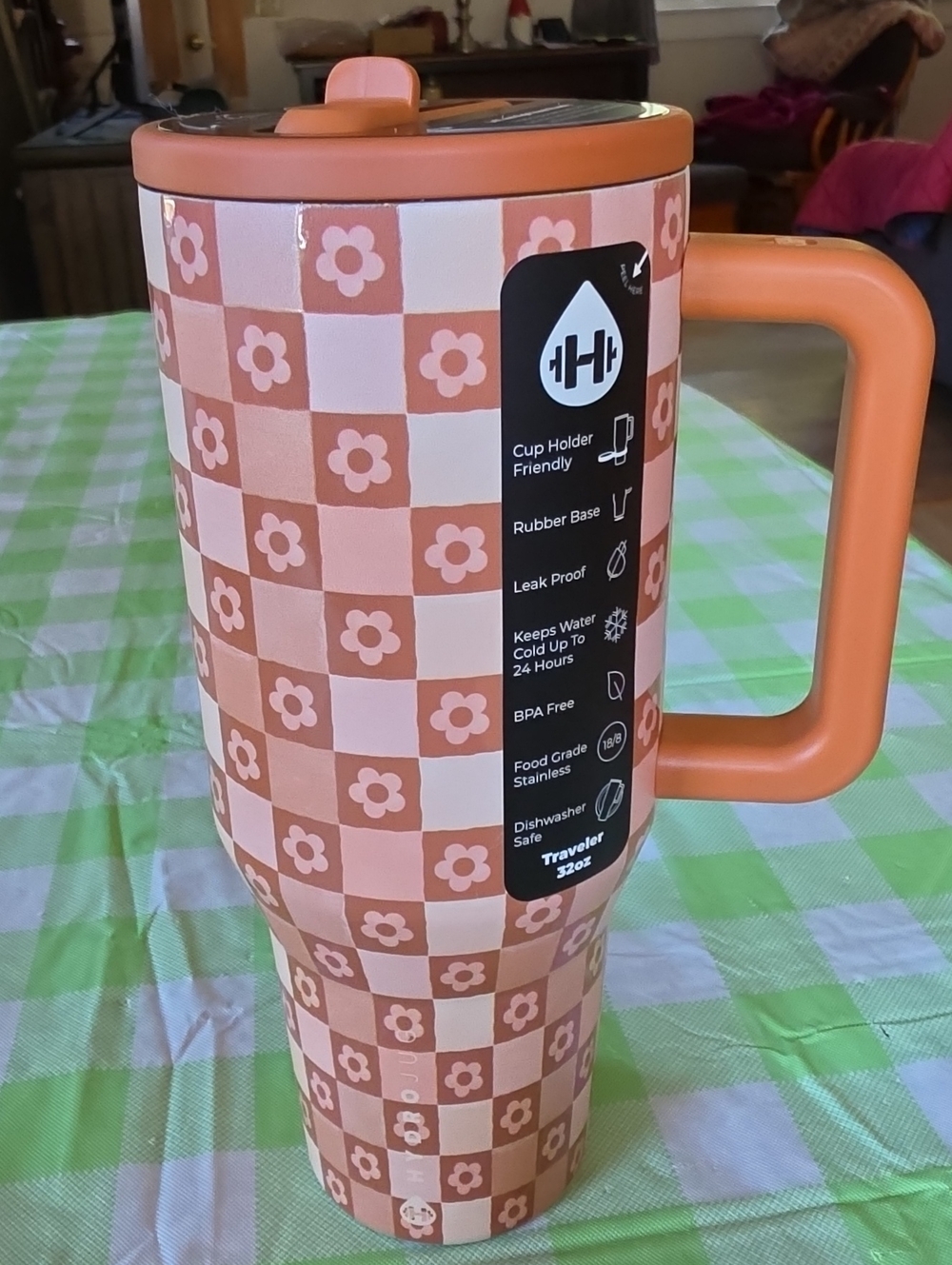 HydroJug 32 oz Traveler - Peachy Petals